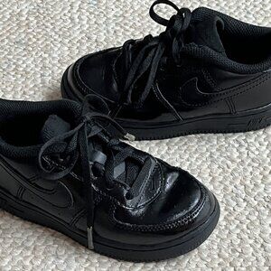 NIKE Air Force 1 Black Toddler Boy's Size 9C Child Sneakers Shoes DH2926-001